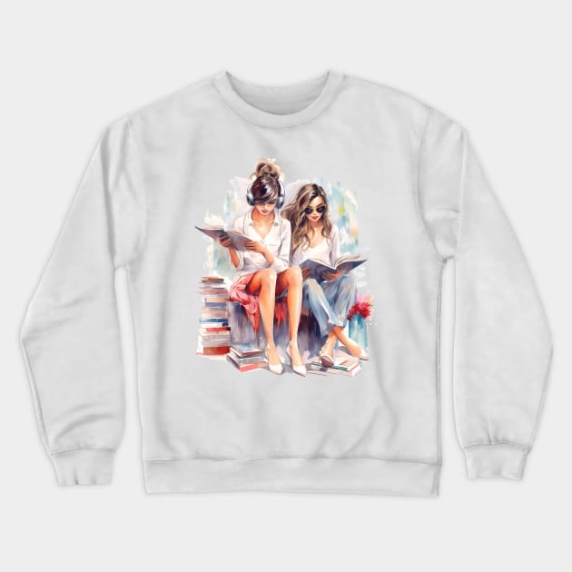 Hot Girls Read Fantasy Crewneck Sweatshirt by Acid_rain